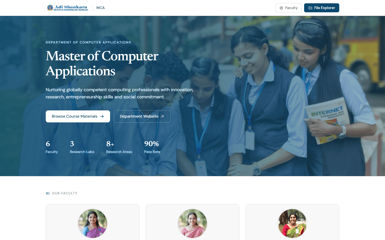 ASIET MCA — Course Materials Explorer